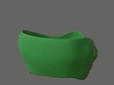 Gas mask helmet 3d model scifi Low-poly  Low-poly 3D model