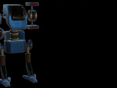 Mech Warrior Low-poly 3D model