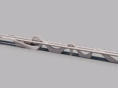 Sheikh Zayed Bridge in ABU DHABI  printable model 3D print model