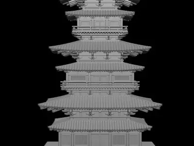 Japanese Tower 3D print model