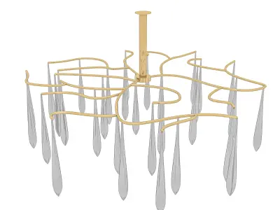 ceiling modern chandelier 3D model