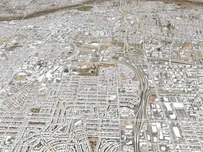 Cityscape Albuquerque United States 3D model