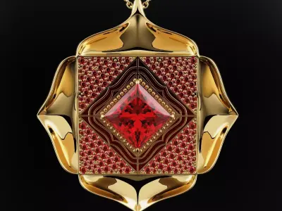 Pendant in the form of a flower  3D print model