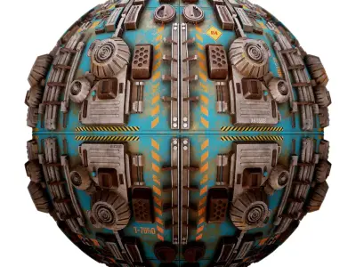 PBR Sci-Fi Industrial Texture 24 Low-poly 3D model