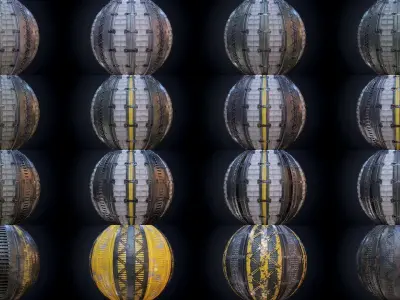 64 Sci-fi Military Seamless PBR Textures Collection 01 Texture