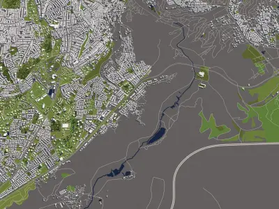 Ankara 50x50km City Map Model 3D model