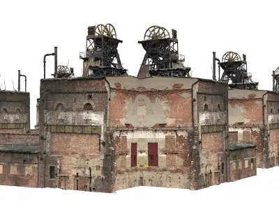 Abandoned Buildings Pack 3D model  3D model