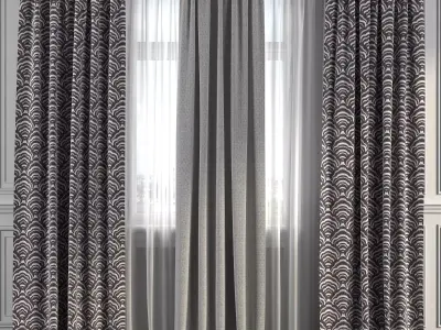 Curtain Set 232 3D model