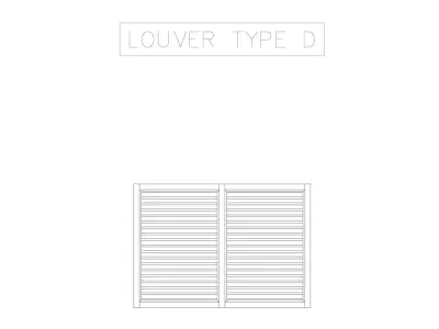 2D Aluminum Louver Top View 3D model