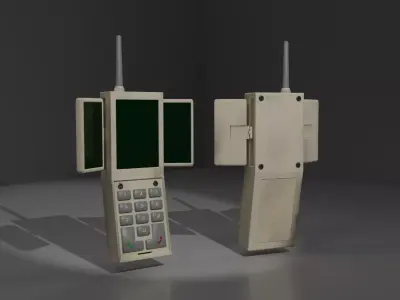 Retro Sci-Fi Phone Low-poly 3D model