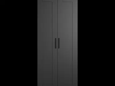 Ikea BRIMNES wardrobe with 2 doors 3D model