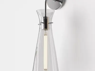 Minimalist Flare Sconce 3D model