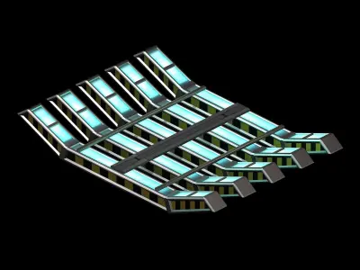 Satellite City Objects - Track 21 3D model