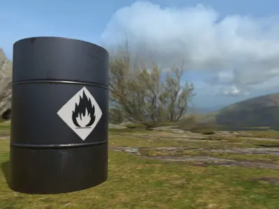 OIL BARREL Low-poly 3D model 29