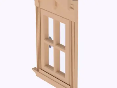 Functional Single window style 4 multi-color and multi-material  3D print model