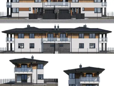 Duplex house 1 3D model