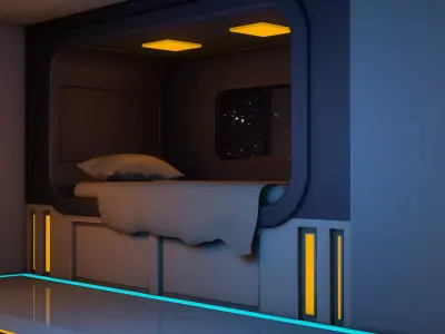 Sci Fi Room 3D model 52