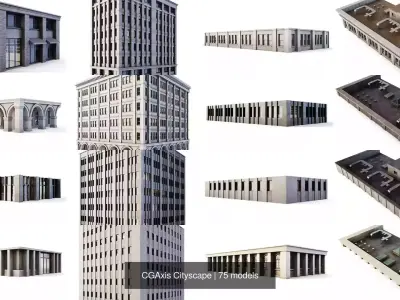 CGAxis Cityscape 3D Model Pack