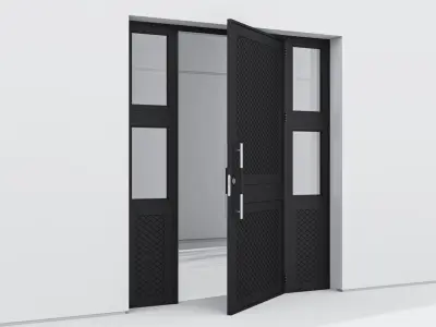 Aluminium door 90 3D model