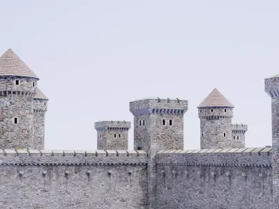 -Medieval Castle V2- 3D model