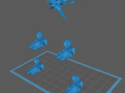 AQM EX04 Gunbarrel Striker docked 3D print model