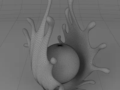 Table lamp splash 3d print 3D print model