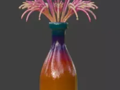 Stylized Cartoon Celebration Fireworks Bottle 3D Model Low-poly 3D model