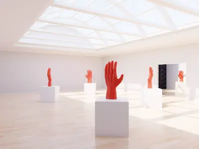Art Museum Gallery Interior 22 Low-poly 3D model