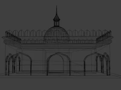 Mosque Masjid Low-poly 3D model