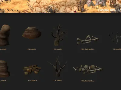 Casual RPG Environment 06 Low-poly 3D model