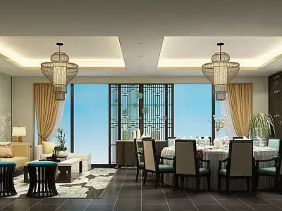 Business Restaurant - Coffee - Banquet  52 3D model