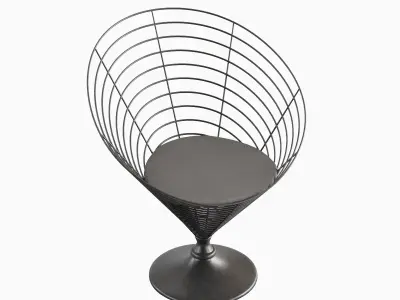 Wire Cone Chair 04 3D model
