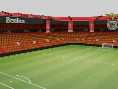 Benfica Football Stadium Low-poly 3D model