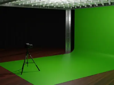 Professional Studio  Low-poly 3D model