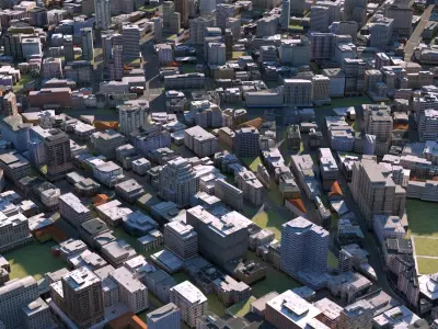 City 19 Low-poly 3D model