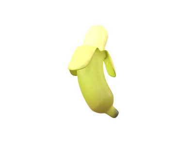Banana v1 002 Low-poly 3D model