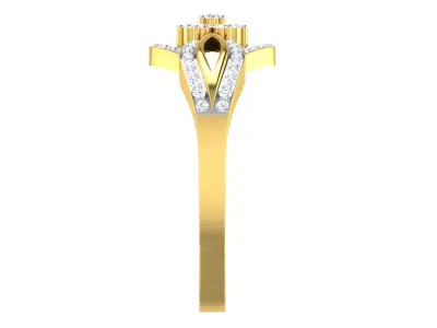 Light Weight Gold Diamond Rings-R-4102 3D print model