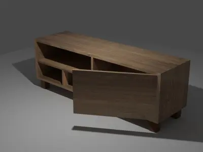 Cabinet sideboard Free low-poly 3D model