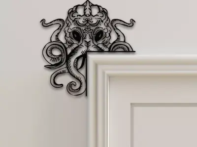 Octopus Door Corner Decor 3D print model purchase