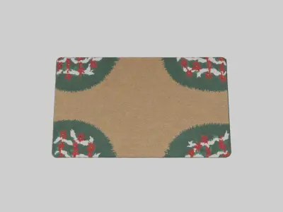 Holiday Door Mat Model Low-poly 3D model