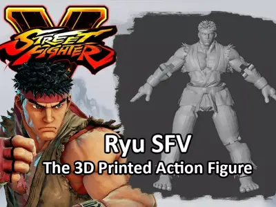 Ryu SFV Articulated Action Figure 3D print model