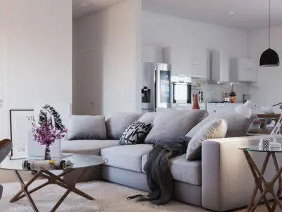 Scandinavian style  interior  3D model