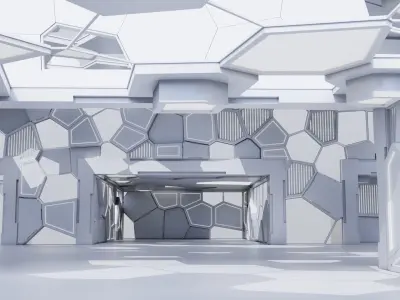 Futuristic Interior 3002 3D model