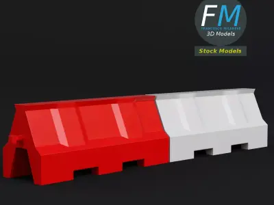 Plastic barriers 3D model