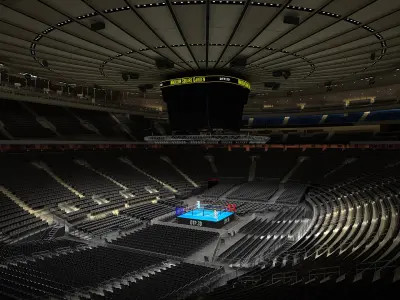  MSG Boxing Arena with Animated Audience 
