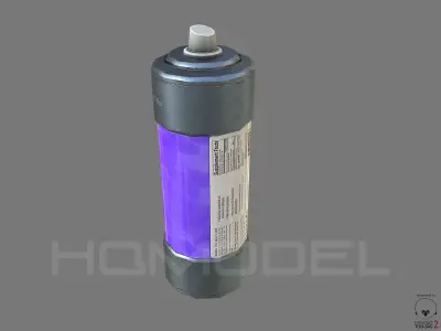 Antiviral Can PBR Low-poly 3D model