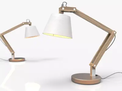 Scandinavian Desk Lamp 3D model
