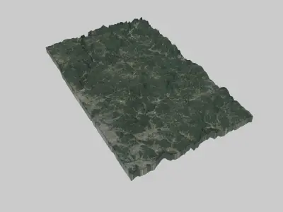 Okayama City Low-poly 3D model