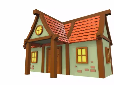 Cartoon house 06 3D model