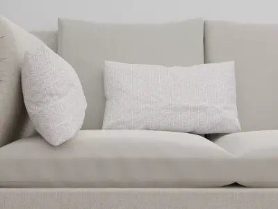  Soft sofa interior floor curtains  3D model